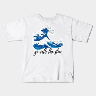 GO WITH THE FLOW Aesthetic Kids T-Shirt